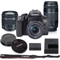 Digital Cameras Canon Canon EOS Rebel T8i DSLR Camera with 18-55mm Lens Bundle Canon 75-300mm III Lens Included with Manufacturer Accessories 1 Year Canon USA Warranty