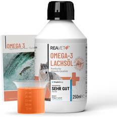 Haustiere Reavet lachsöl hunde 250ml, omega 3 & 6 barf öl, hochdosiertes fischöl