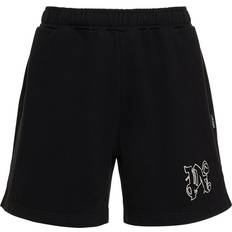 Palm Angels Men's Monogram Shorts - Black/Off White