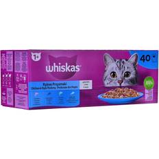 Whiskas Chien Animaux de compagnie Whiskas Nourriture Humide Pour Chat Adulte 1+ Poisson 40x85 g