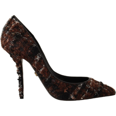 Dame - Multifargete Pumps Dolce & Gabbana Tweed Pointed Stiletto Pumps Shoes - Multicolor