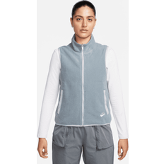 Nike Damen Westen Nike Nylon-weste Mit Reißverschluss Pewter