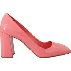 Prada Pumps Prada Lackpumps Med Blockklack - Pink