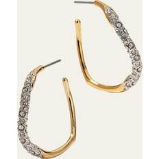 Alexis Bittar Two Tone Pave Hoop Earrings