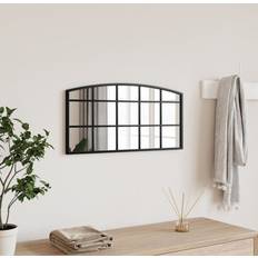 Järn Speglar vidaXL Svart 60x30 cm Bågformad Järn Väggspegel
