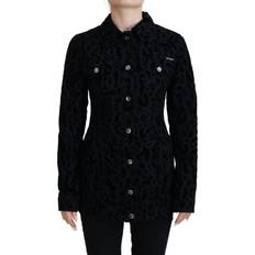 Dame - Denimjakker - Sort Dolce & Gabbana Sort Bomuld Jakke Frakke Black IT40/S