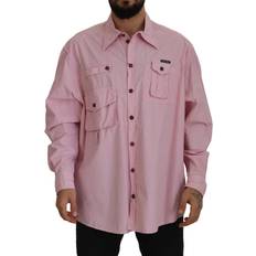 Dolce & Gabbana Pink Shirts Dolce & Gabbana Pink Casual Button Down Long Sleeves Shirt IT45