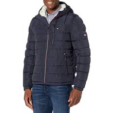 Tommy Hilfiger Men's Sherpa Lined Hooded Quilted Puffer Jacket - Midnight