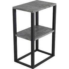 Venture Home Rise Sidebord Betongrå Papirlaminat Sort Stål Småbord