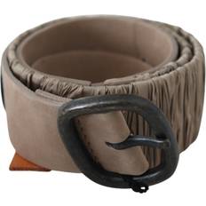 GF Ferre Brown Solid Leather Waist Metal Buckle Belt