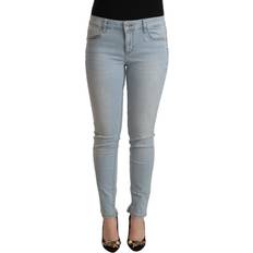 Liu Jo Light Blue Cotton Mid Waist Fit Denim Jeans