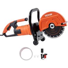 Power Saws VEVOR 9" Electric Concrete Saw Wet/Dry Saw Cutter with Water Pump and Blade 9in Black