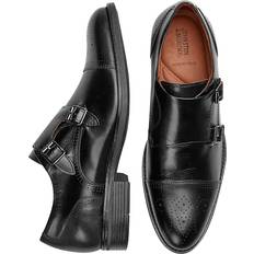 Monks Johnston & Murphy Men's Hawthorn Double Buckle Monk Dress Shoes Black Black