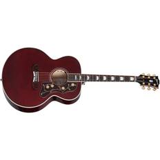 Gibson Red Electric Guitars Gibson Sj-200 Standard Acoustic-Electric Guitar Wine Red