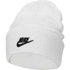 Nike Men Beanies Nike Men's White Futura Lifestyle Tall Peak Cuffed Knit Hat