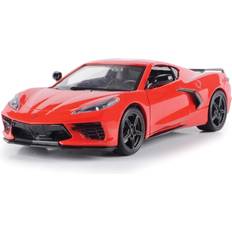 Voitures de Slot 2020 Chevrolet Corvette C8 Stingray Red 'Timeless Legends' 1/24 Diecast Model Car by Motormax