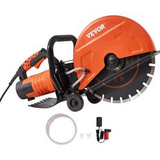 Power Saws VEVOR 14" Electric Concrete Saw Wet/Dry Saw Cutter with Water Pump and Blade 14in Black