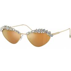 Swarovski Gold SK7009 Irregular-frame Gem-embellished