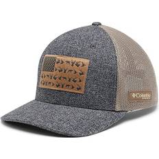 Hunting - Women Caps Columbia Men's Heathered Gray/Tan Game Flag Mesh Flex Hat