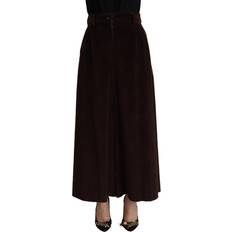 Røde - XXXS Bukser & Shorts Dolce & Gabbana Corduroy Cotton Trouser Wide Leg Pants - Bordeaux