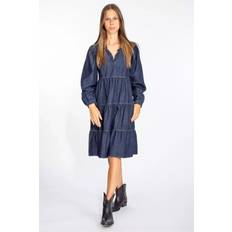 Love Moschino Kläder Love Moschino Women's Long Sleeve Dress - Dark Blue Denim