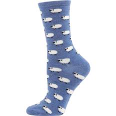 Denim Underwear MeMoi Women's Soft White Sheep Cashmere Blend Crew Socks