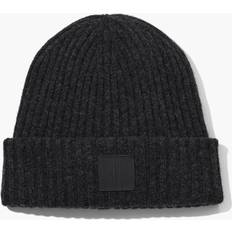 Solid Colors Beanies Marc Jacobs The Ribbed Beanie in Charcoal Charcoal