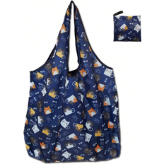 Cartoon Cat Design Shopping Bag - Beige