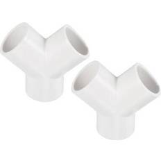 White Hoses Uxcell 3 Way Y Shape Water Hose Connector 2-pack