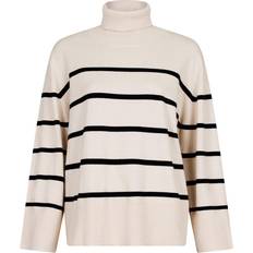 Neo Noir Tops Neo Noir Ruby Stripe Knit Blouse - Sand