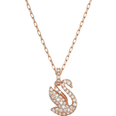 Swarovski Halsketten Swarovski Iconic Swan Pendant Necklace - Rose Gold/Transparent