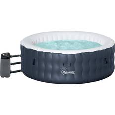 Jet System Inflatable Hot Tubs OutSunny Inflatable Hot Tub Bubble Spa Pool 6-Person