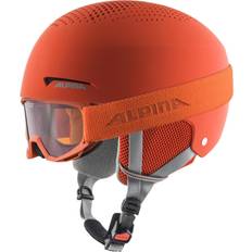 Ski helm Alpina Kinder Helm ZUPO SET PINEY Rot