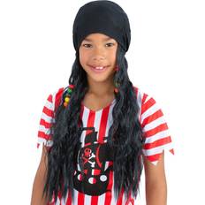 Børn - Pirater Tilbehør Smiffys Piratbandana med Hår Børn One