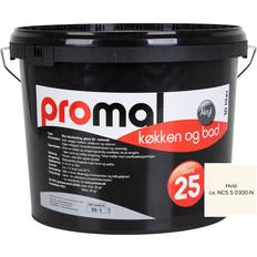 Maling Promal Promal Køkken & Bad vådrumsmaling Hvid 10L