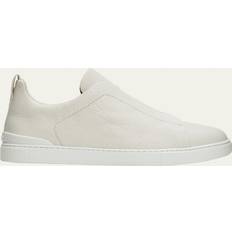 Zegna Sko Zegna Triple Stitch Sneakers White Deerskin