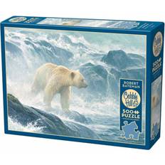 Jigsaw Puzzles Cobble Hill Salmon Watch Spirit Bear 500 Brikker