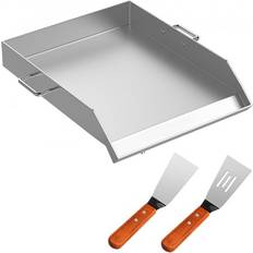 VEVOR Edelstahl Grillplatte Weber Grillrost Edelstahl 40 Grillrost großer Oberfläche Grillrost Gusseisen 2 Schaufeln
