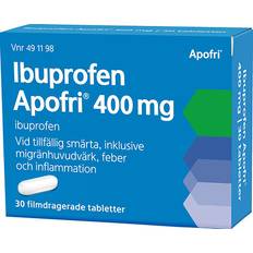 Apofri Receptfria läkemedel Ibuprofen filmdragerad 400 Tablett