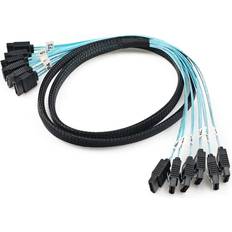 Cabledeconn High Speed 6pcs/Set Sata 3 SAS 6Gbps Server 1M 19.7ft