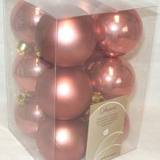 12 Shatterproof Baubles 6cm Rusty