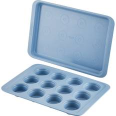 Blue Muffin Trays Farberware Easy Solutions Nonstick Muffin Tray