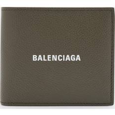 Wallets & Key Holders Balenciaga Cash Leather Square Folded Wallet - Khaki/White