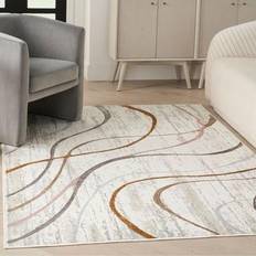 B&Q Carpets & Rugs B&Q Glitz Swirl White cm