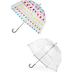 Umbrellas Totes Kids' Clear Bubble Umbrella Pack of 2 Dots/Clear one size