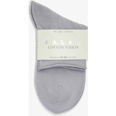Silver Strumpor Falke Dam bomull touch korta strumpor andas hållbar bomull elegant fint förstärkt halvhög platt söm för tryckfri fotspets intensiva färger hög kvalitet par, Grå silver 3290 39-42