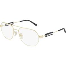 Glasögon & Läsglasögon Balenciaga BB0117O 003 57 Guldiga Glasögon