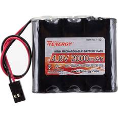 RC Accessories Tenergy NiMH Receiver RX Battery with Hitec Connectors 4.8V 2000mAh High Capacity Rechargeable Battery Pack for RC Receivers, RC Aircrafts and More