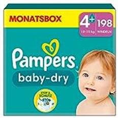 Pampers Baby Dry-bleer str. 4 10-15 kg månedskasse