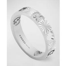 Gucci Icon 18ct White Gold Star Ring - Silver